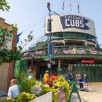 Diners sit at bar patios near Wrigley Field, the home of the Chicago Cubs, before a home game against the Orioles on Friday, Aug. 1, 2025. (Capitol News Illinois photo by Andrew Adams)