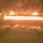 The Pana Panthers football team bus caught fire Friday night.