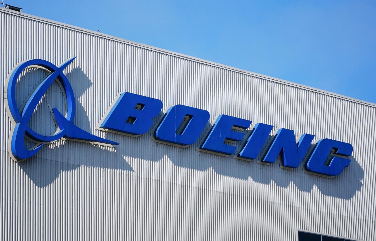 FILE - The Boeing logo is displayed at the company's factory, Sept. 24, 2024, in Renton, Wash. (AP Photo/Lindsey Wasson, File)