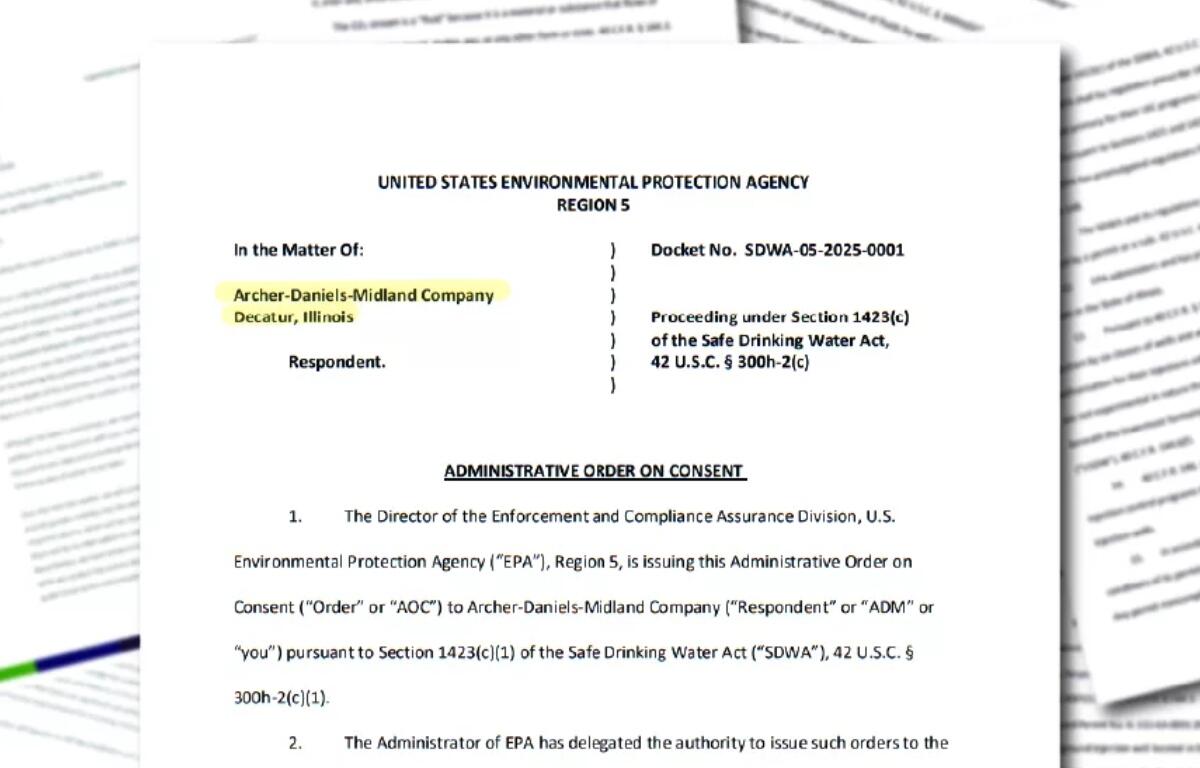 Illustration of what in 2024 was a proposed agreement between ADM and the EPA.