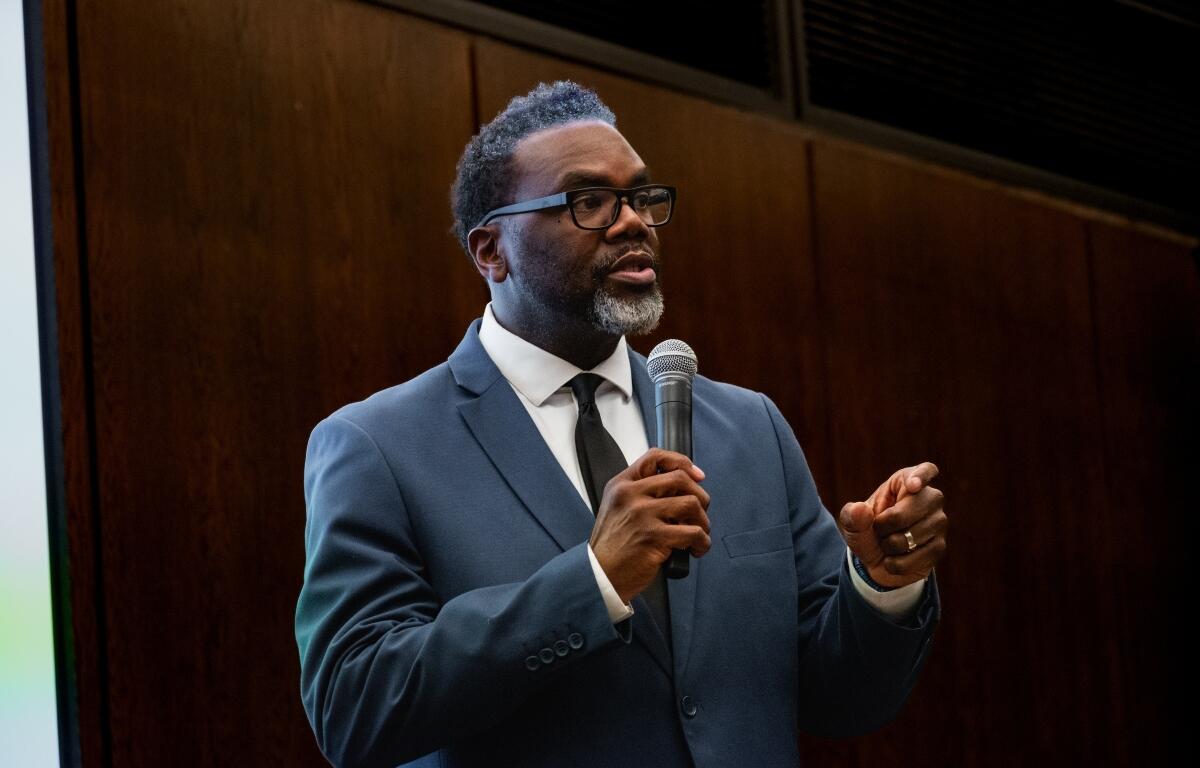 Chicago Mayor Brandon Johnson