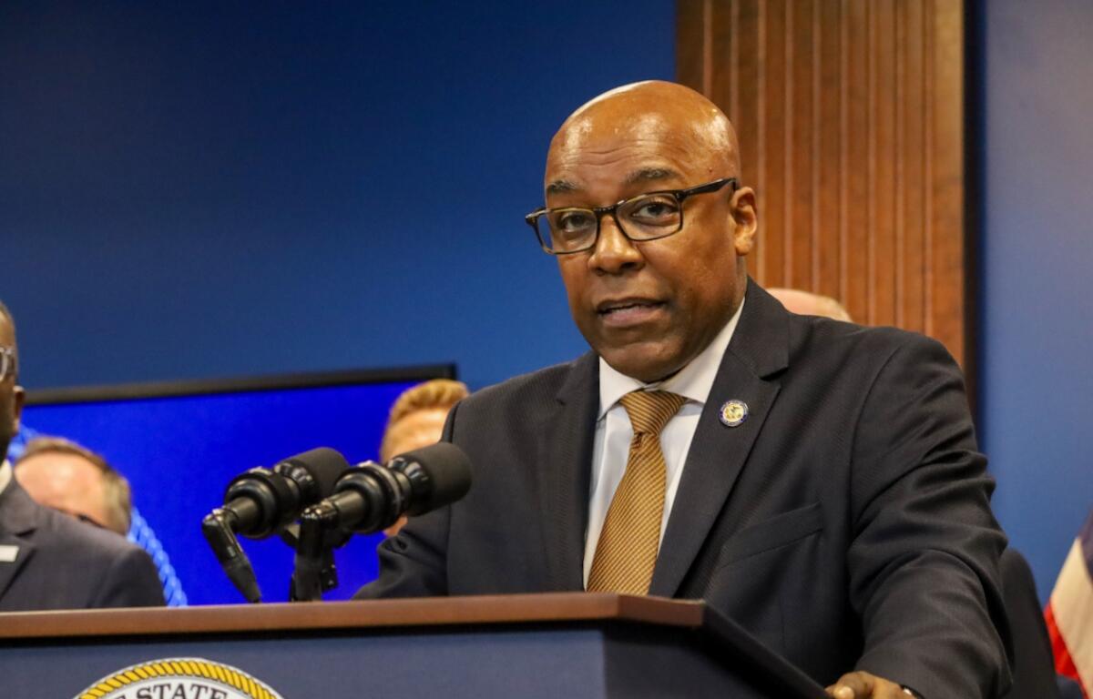 Illinois Attorney General Kwame Raoul warns on Monday, Sept. 29, he would sue the Trump administration if federal troops arrive in Chicago. (Capitol News Illinois photo by Andrew Adams)