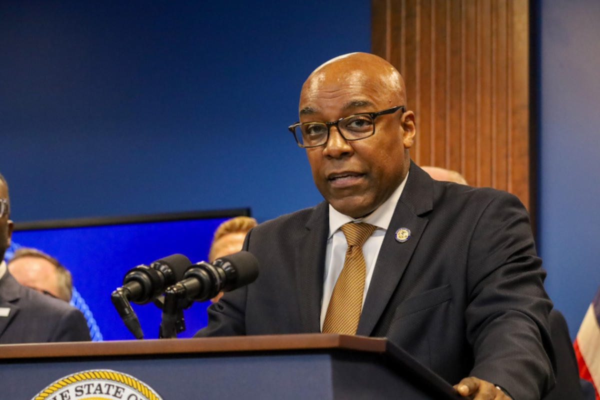 Illinois Attorney General Kwame Raoul warns on Monday, Sept. 29, he would sue the Trump administration if federal troops arrive in Chicago. (Capitol News Illinois photo by Andrew Adams)