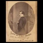 This early photograph now digitized by the Abraham Lincoln Presidential Library and Museum depicts John Wilkes Booth and the devil.