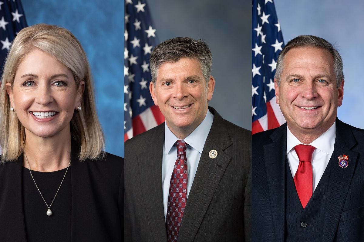 Left to Right: U.S. Reps. Mary Miller, Darin LaHood, Mike Bost.