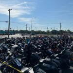Hundreds of motorcycles took part in the 9/11 Ride to Remember Sunday, waiting at Hall's Harley-Davidson.