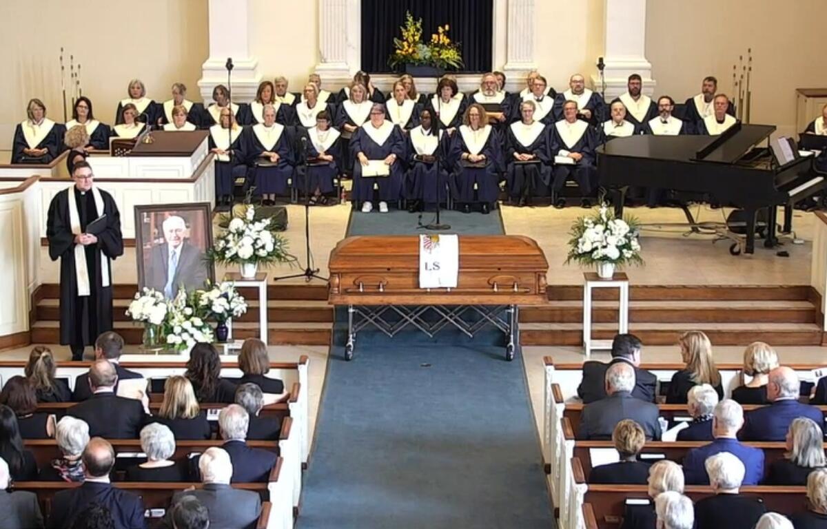 Former Governor Jim Edgar's funeral was at Central Baptist Church in Springfield.