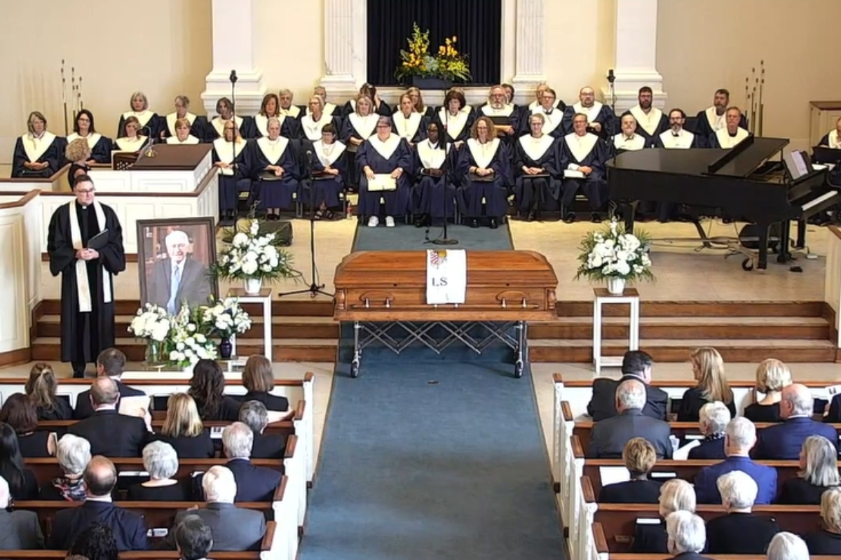 Former Governor Jim Edgar's funeral was at Central Baptist Church in Springfield.