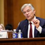 FILE - Dr. Mehmet Oz, President Donald Trump's pick to lead the Centers for Medicare and Medicaid Services, testifies at his confirmation hearing before the Senate Finance Committee on Capitol Hill in Washington, March 14, 2025. (AP Photo/Ben Curtis, File)