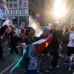 Demonstrators march at a protest opposing "Operation Midway Blitz" and the presence of ICE, Tuesday, Sept. 9, 2025, in Chicago. (AP Photo/Erin Hooley)