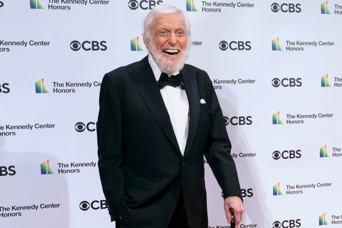 FILE - Honoree Dick Van Dyke attends the 43nd Annual Kennedy Center Honors at The Kennedy Center on May 21, 2021, in Washington. (AP Photo/Kevin Wolf, File)