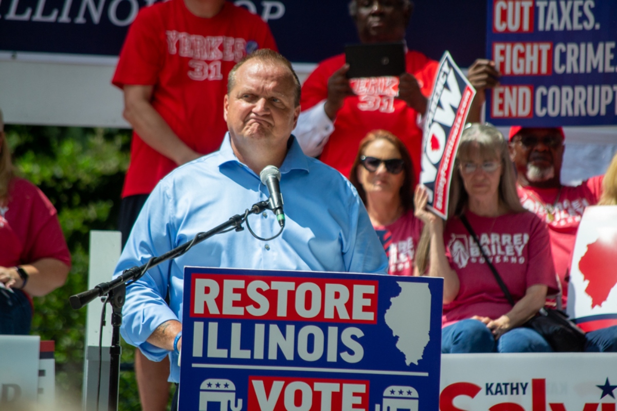 Former Republican Illinois attorney general candidate Thomas DeVore is pictured at the Illinois State Fair in 2022. (Capitol News Illinois photo by Jerry Nowicki)