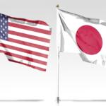 United States and Japan flags