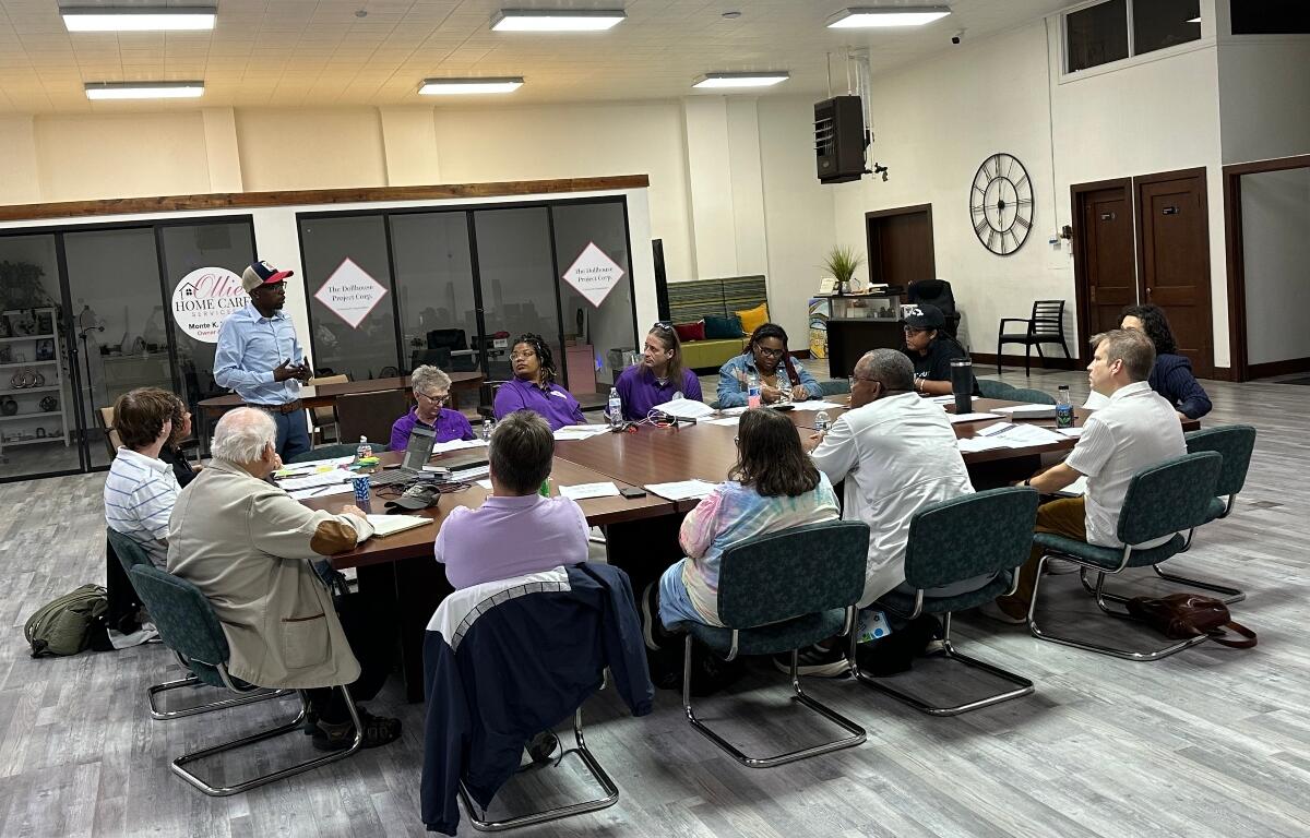 Springfield Ward 2 Alderman Shawn Gregory, standing, speaks to the Oct. 15, 2025 meeting of the Massey Commission.