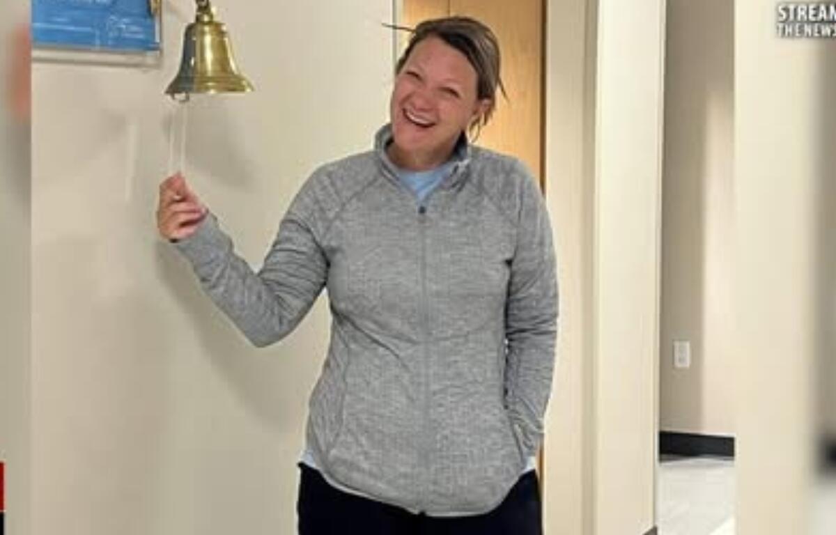 Amanda Meyer celebrates successfully beating cancer.