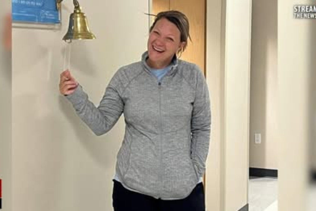 Amanda Meyer celebrates successfully beating cancer.