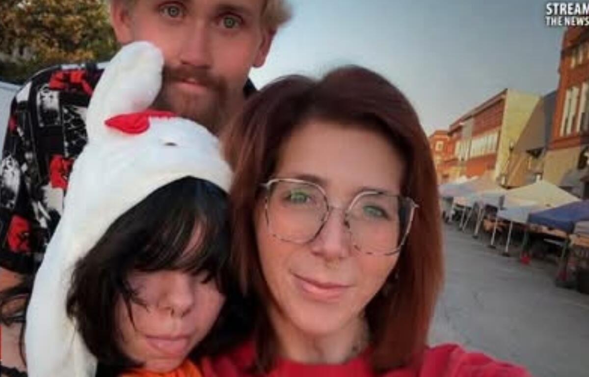 Tabitha Freeman, left, and her family.