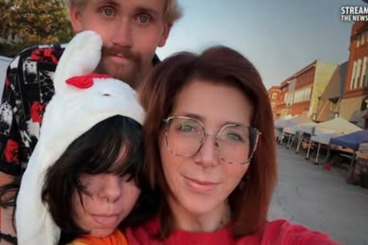 Tabitha Freeman, left, and her family.