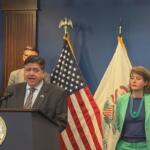 Gov. JB Pritzker announces the latest tenant for Chicago’s quantum research park on Thursday, Oct. 9.