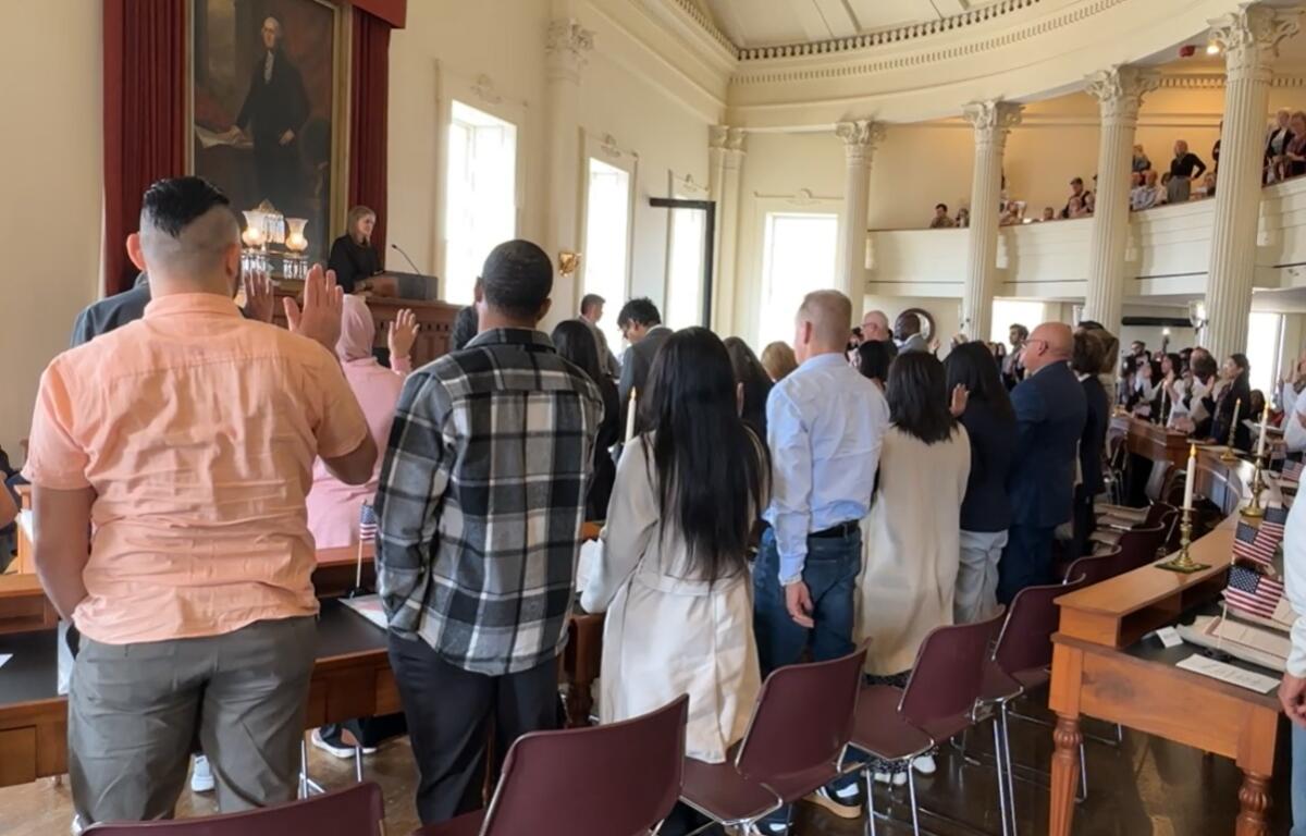 60 people take oaths Monday, November 17, to become U.S. citizens under the naturalization process.