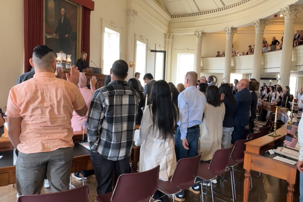 60 people take oaths Monday, November 17, to become U.S. citizens under the naturalization process.