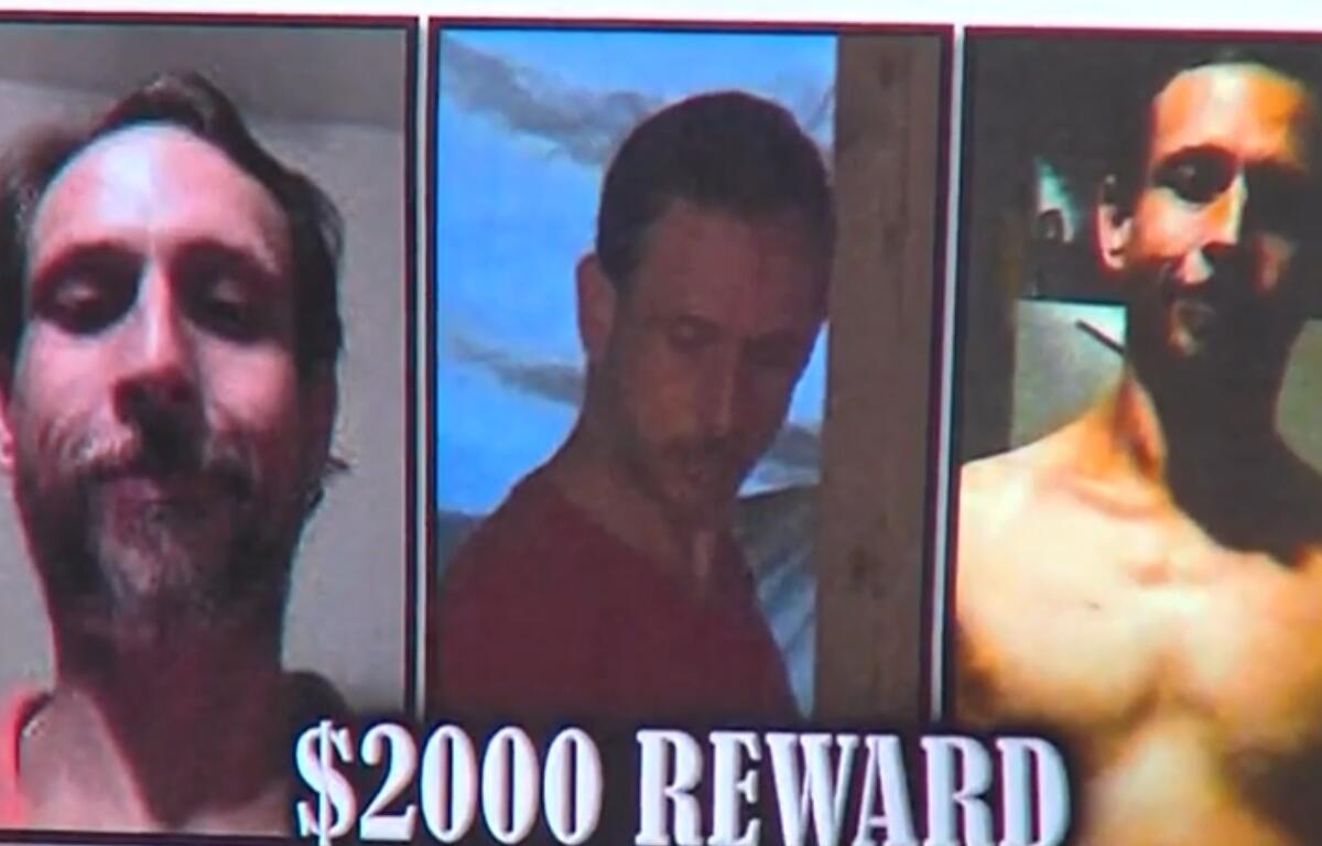 Part of a May, 2021 missing persons poster offering a reward for the discovery of Kenneth Brown.