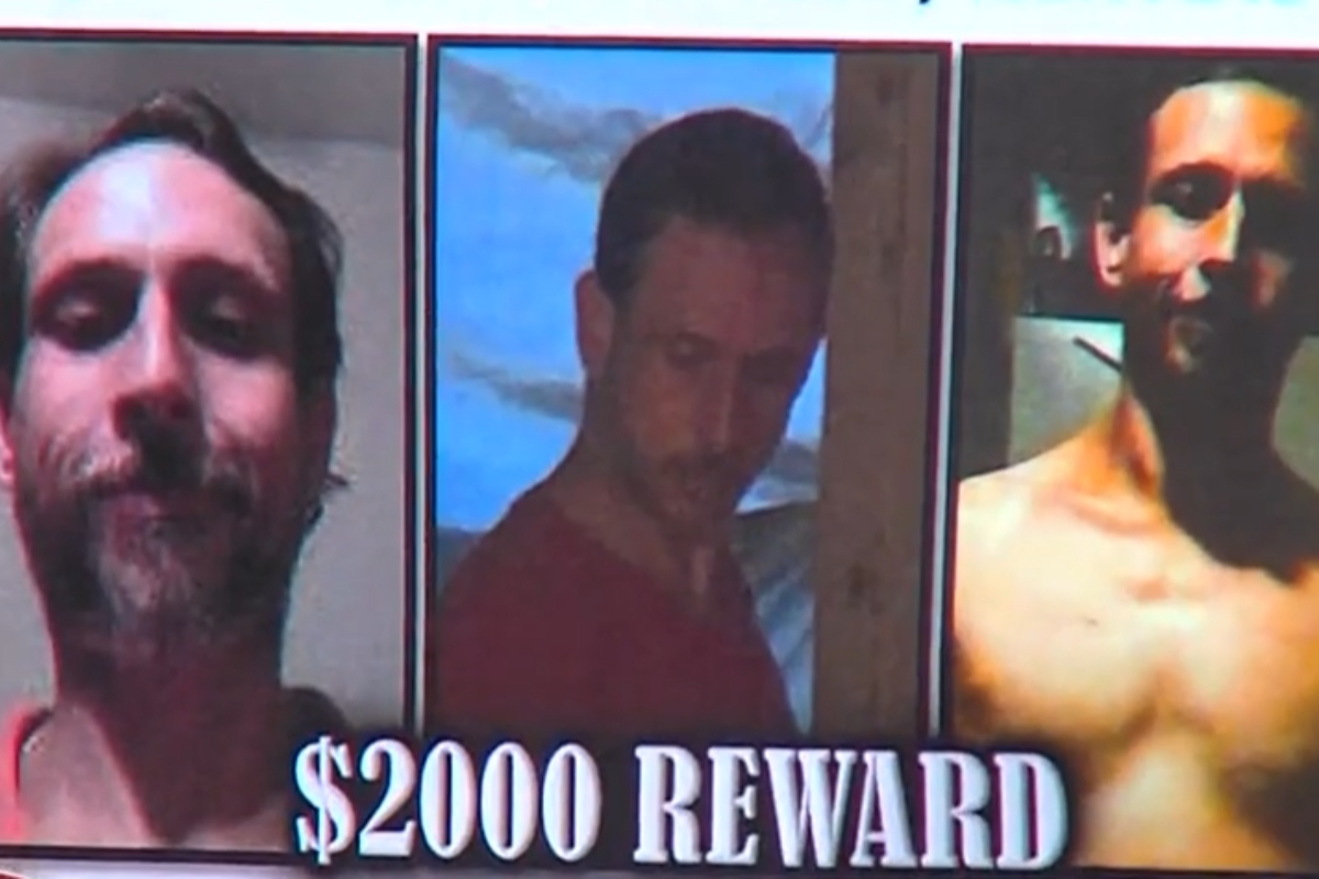 Part of a May, 2021 missing persons poster offering a reward for the discovery of Kenneth Brown.