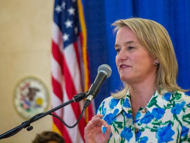 U.S. Rep. Nikki Budzinski, D-13th District, has gone to bat for the residents of a Springfield housing development. (Capitol News Illinois photo by Jerry Nowicki)