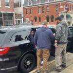 Jose Jeronimo Guardian, 48, was detained for deportation at the Clinton County Courthouse on Monday, October 27, 2025, in Carlyle, Illinois. The men who arrested Guardian declined to identify themselves and took him out of the courthouse in handcuffs. Guardian is undocumented and was attempting to go to a Spanish-language traffic court for charges unrelated to his immigration status. (Illinois Answers Project photo by Janelle O’Dea)