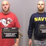 Jesse Myers (left) and Richard Beiermann (right), arrested on burglary charges.