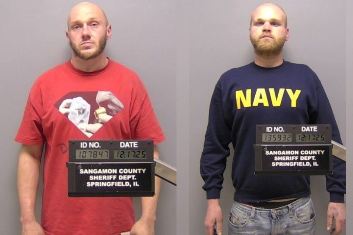 Jesse Myers (left) and Richard Beiermann (right), arrested on burglary charges.