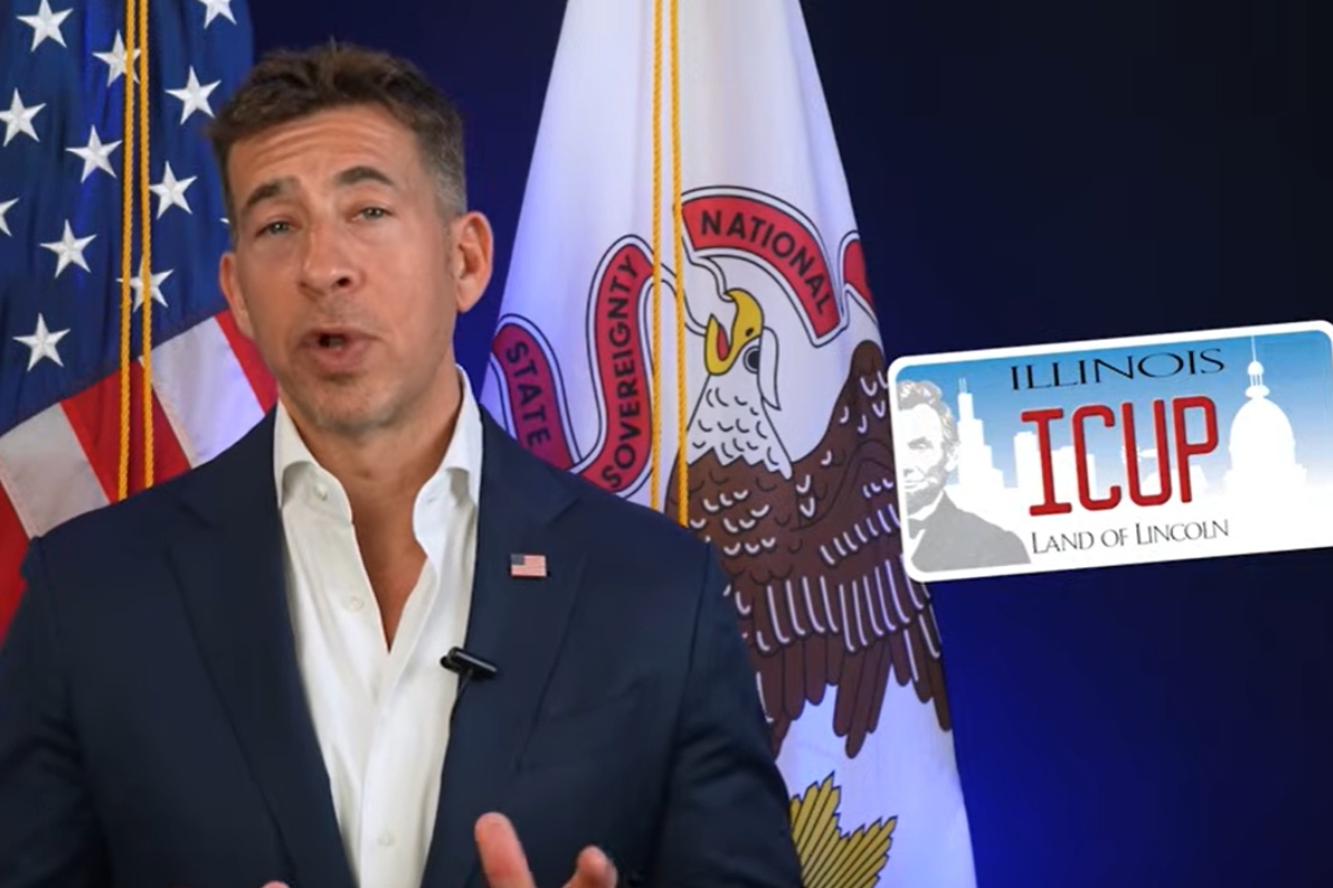 A screenshot of Illinois Secretary of State Alexi Giannoulias reading some of the rejected personalized license plates.