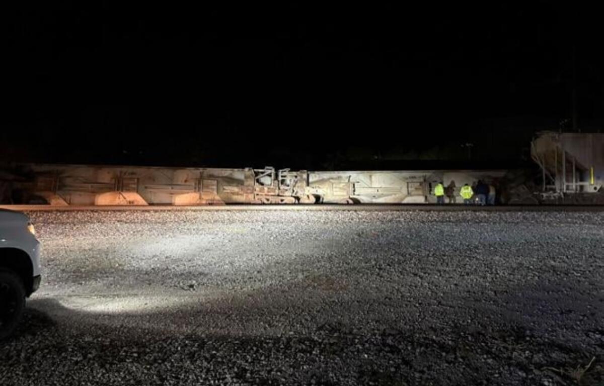 A train derailed in Stonington Sunday night.