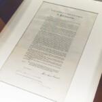 A signed copy of President Abraham Lincoln's Emancipation Proclamation will be on display at the Abraham Lincoln Presidential Library and Museum through Feb. 3 before being displayed again at Juneteenth.