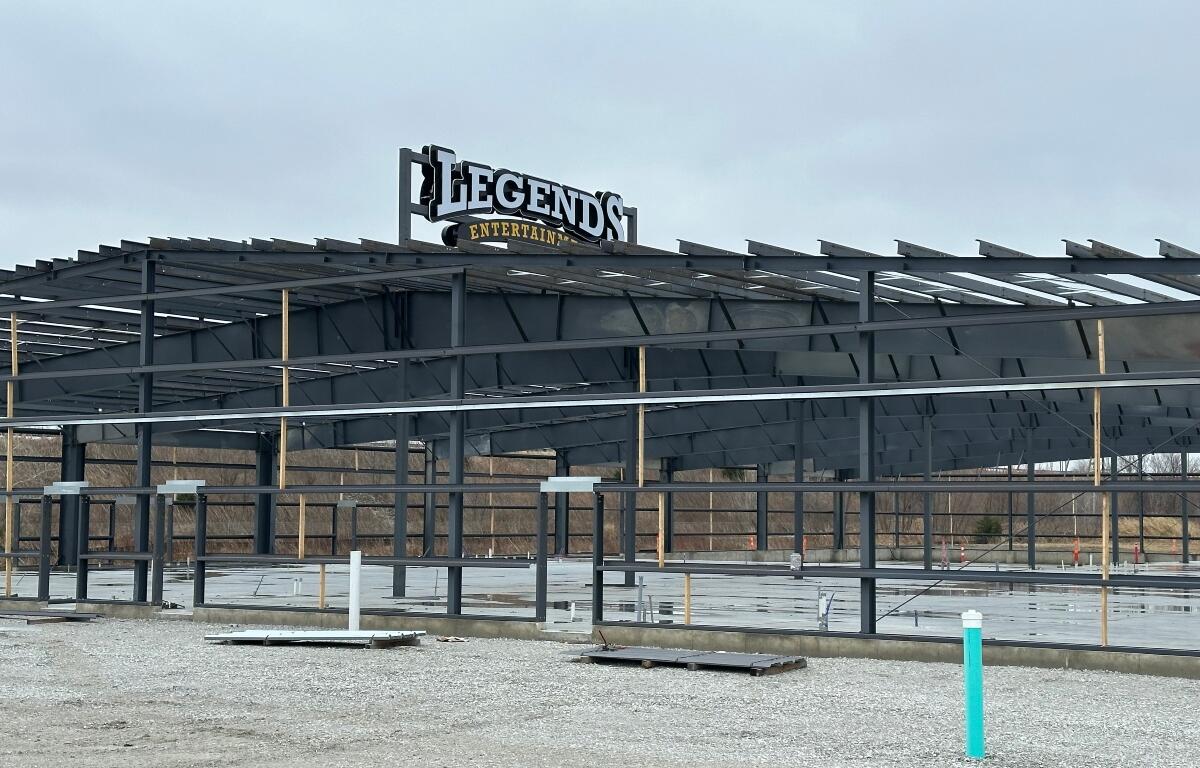 Legends Entertainment, near the new Scheels Sports Park, remains under construction.