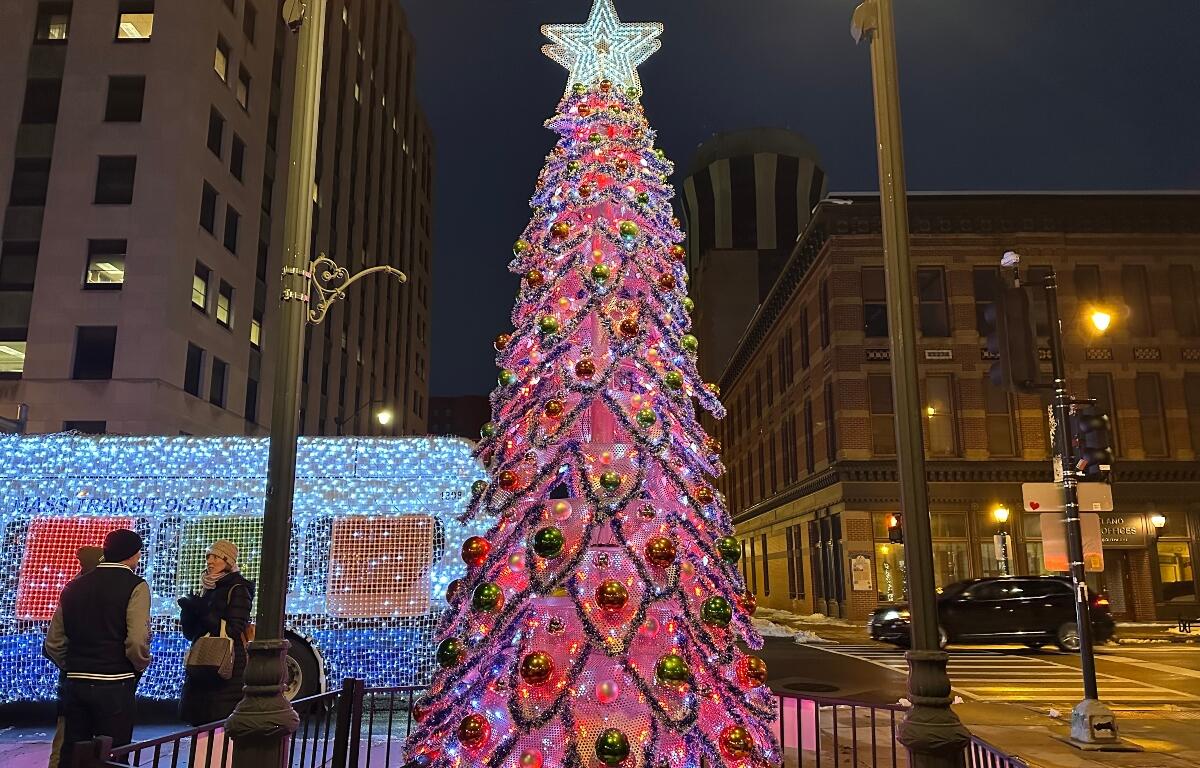 The downtown Springfield Christmas tree was officially illuminated Wednesday night.
