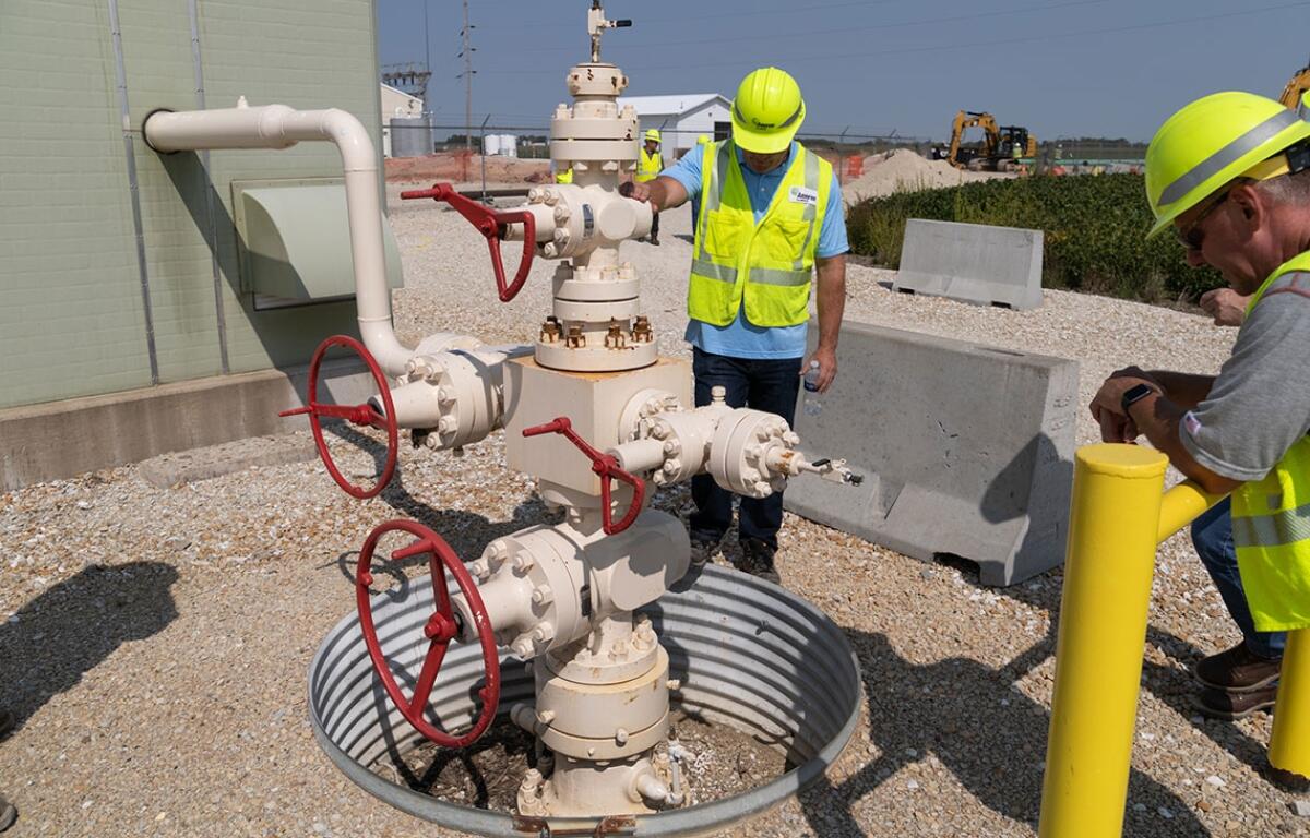 Ameren Illinois says that natural gas storage fields, like this one in Glasford, help insulate its consumers from high supply prices during peak demand in winter. (Capitol News Illinois photo by Andrew Adams)