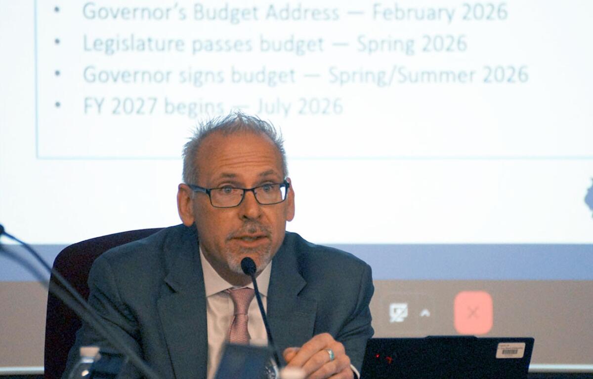 Illinois Superintendent of Education Tony Sanders cautions school officials Wednesday not to expect major funding increases in the upcoming budget year. (Capitol News Illinois photo by Peter Hancock)
