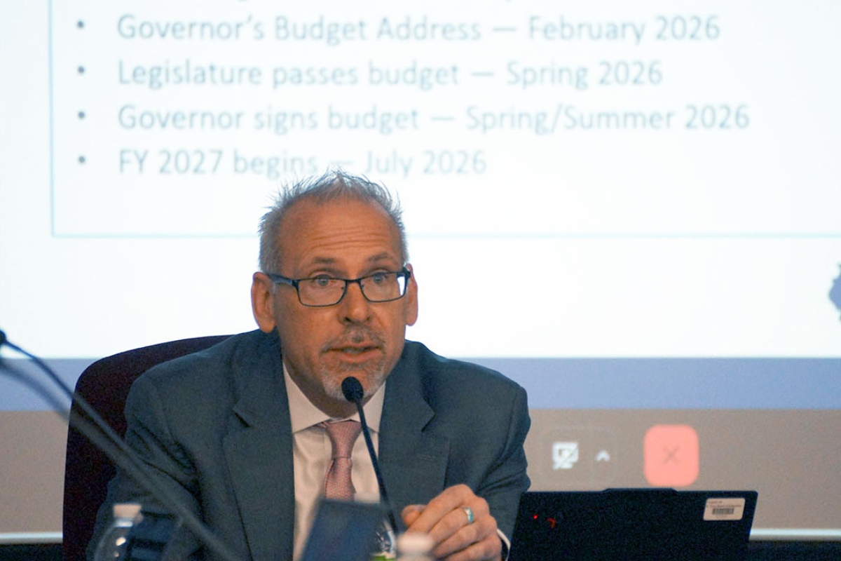 Illinois Superintendent of Education Tony Sanders cautions school officials Wednesday not to expect major funding increases in the upcoming budget year. (Capitol News Illinois photo by Peter Hancock)
