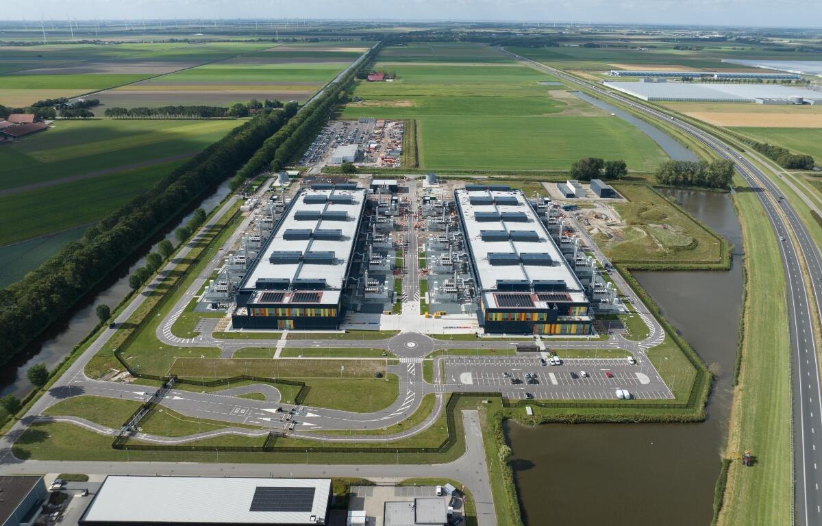 An aerial look at a data center.