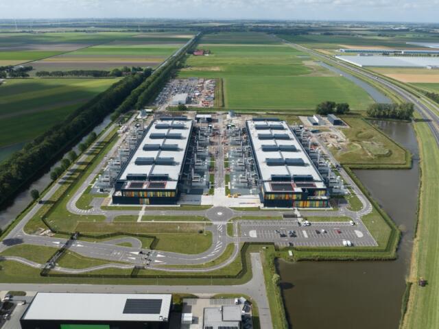 An aerial look at a data center.