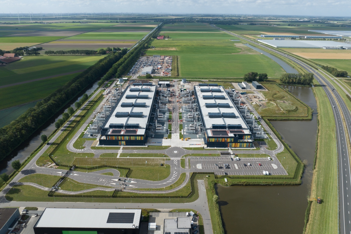 An aerial look at a data center.