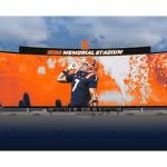 This massive video board is being installed at University of Illinois' Memorial Stadium.