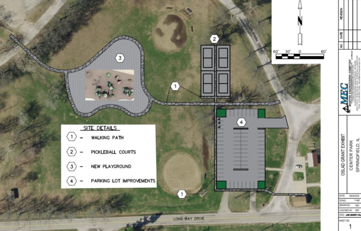 Preliminary plans for upgrades to Lake Springfield's Center Park.