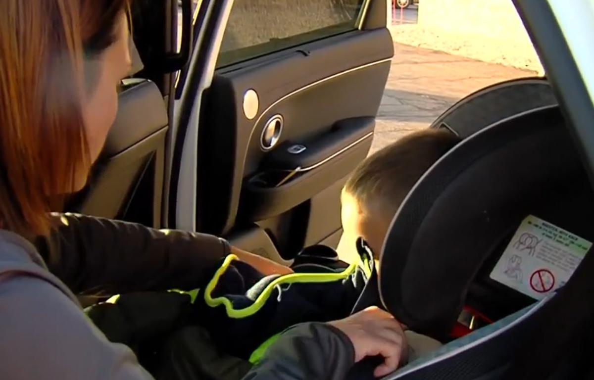 Bulky winter coats can expand when a child is placed in a car seat, making the seat belts not as protective.