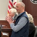 Josh Sabo, Executive Director of Heartland Housed, speaks recently to the Sangamon County Board.