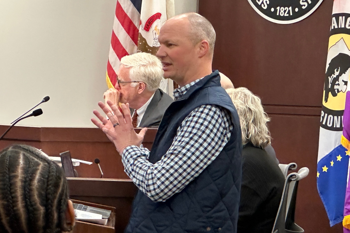 Josh Sabo, Executive Director of Heartland Housed, speaks recently to the Sangamon County Board.
