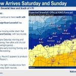 This graphic was produced by the National Weather Service after our original story was produced.