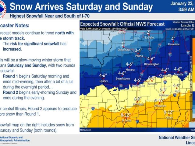 This graphic was produced by the National Weather Service after our original story was produced.