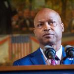 Illinois House Speaker Emanuel “Chris” Welch, D-Hillside, speaks at a news conference at the Illinois Capitol in May 2023. (Capitol News Illinois file photo by Jerry Nowicki)